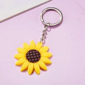 NWT Yellow Sunflower Keychain